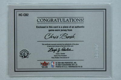 Chris Bosh 2004-05 Fleer Throwbacks - Hardwood Classics - Jerseys Jersey Card #40/99