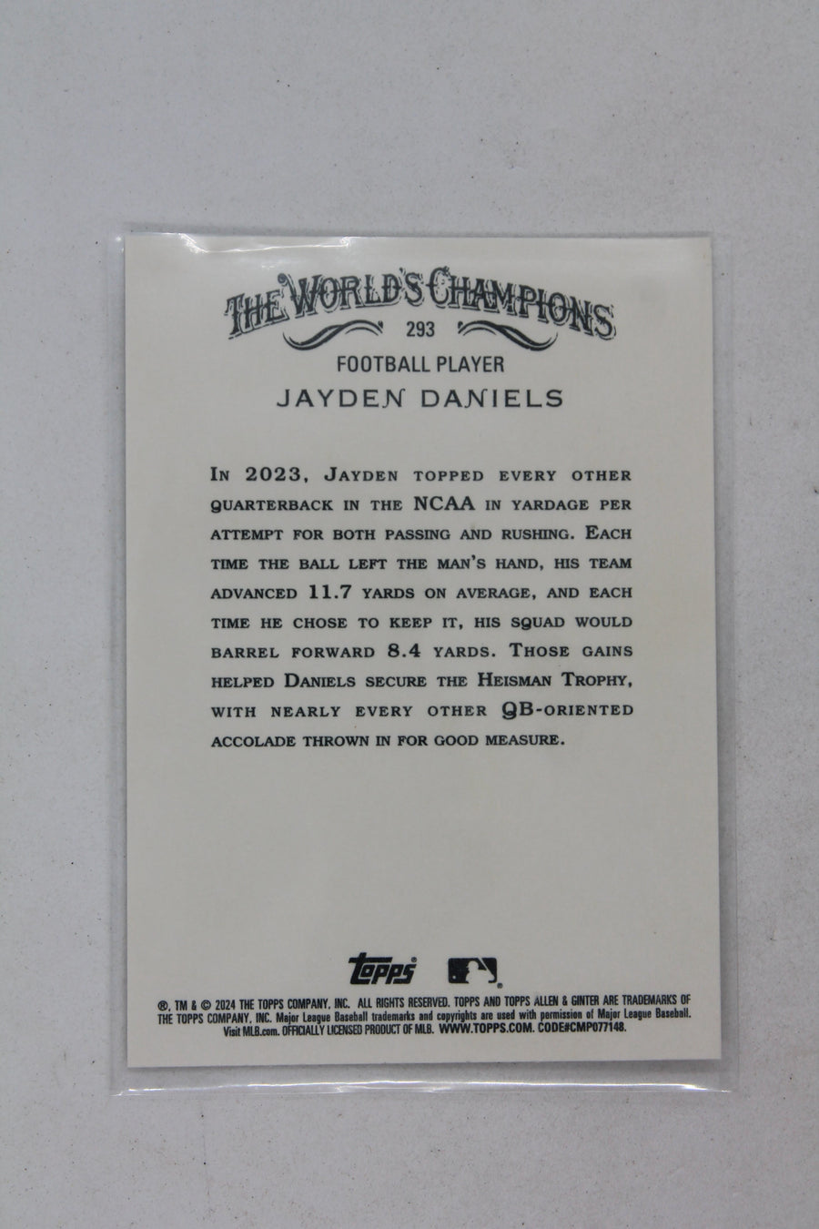 Jayden Daniels 2024 Topps Allen & Ginter Rookie Card