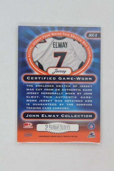 John Elway 1999 Leaf Rookies & Stars Jersey Card  #253/300