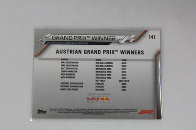 Max Verstappen 2020 Topps Chrome Formula 1 - Grand Prix Winners - Rookie Card - Austria