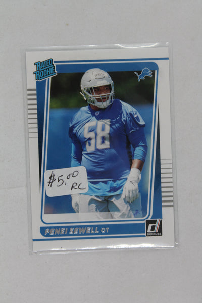 Penei Sewell Donruss Rated Rookie Rookie Card