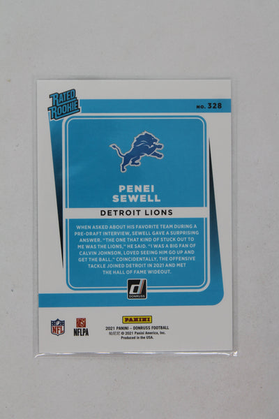 Penei Sewell Donruss Rated Rookie Rookie Card