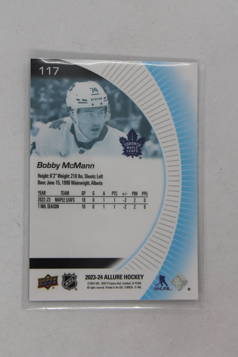 Bobby McMann 2023-24 Upper Deck Allure Rookies Rookie Card