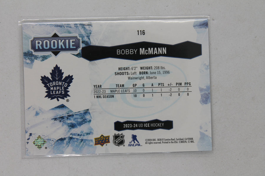 Bobby McMann 2023-24 Upper Deck Ice Rookies Rookie Card