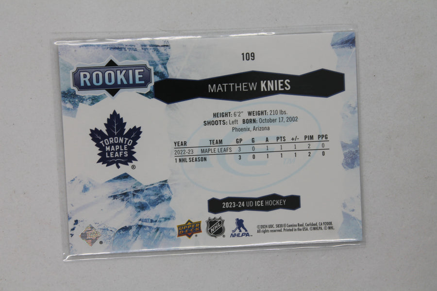 Matthew Knies 2023-24 Upper Deck Ice - Rookies Rookie Card