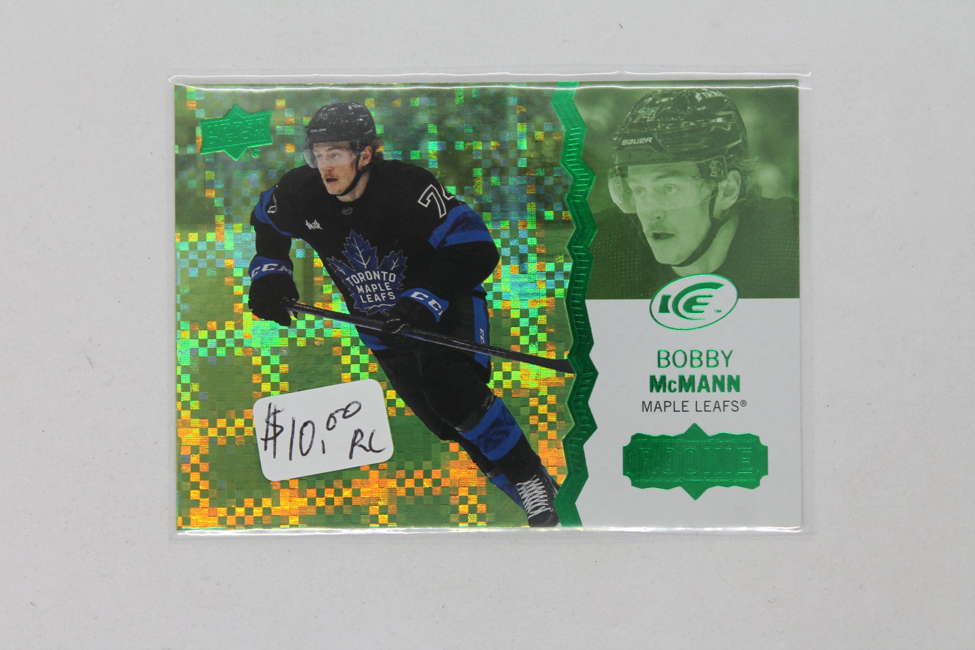 Bobby McMann 2023-24 Upper Deck Ice Green Rookies Rookie Card