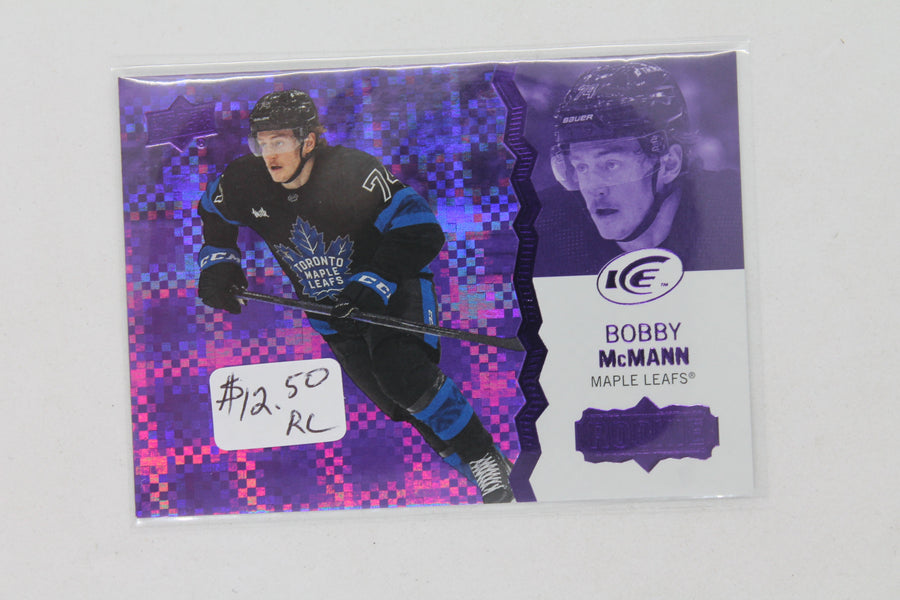 Bobby McMann 2023-24 Upper Deck Ice Purple Rookies Rookie Card