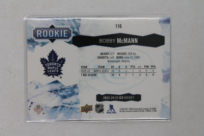 Bobby McMann 2023-24 Upper Deck Ice Purple Rookies Rookie Card