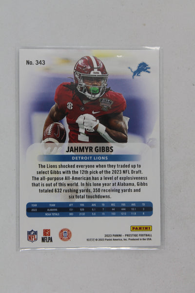 Jahmyr Gibbs 2023 Panini Prestige Xtra Points Hyper Rookies - Rookie Card
