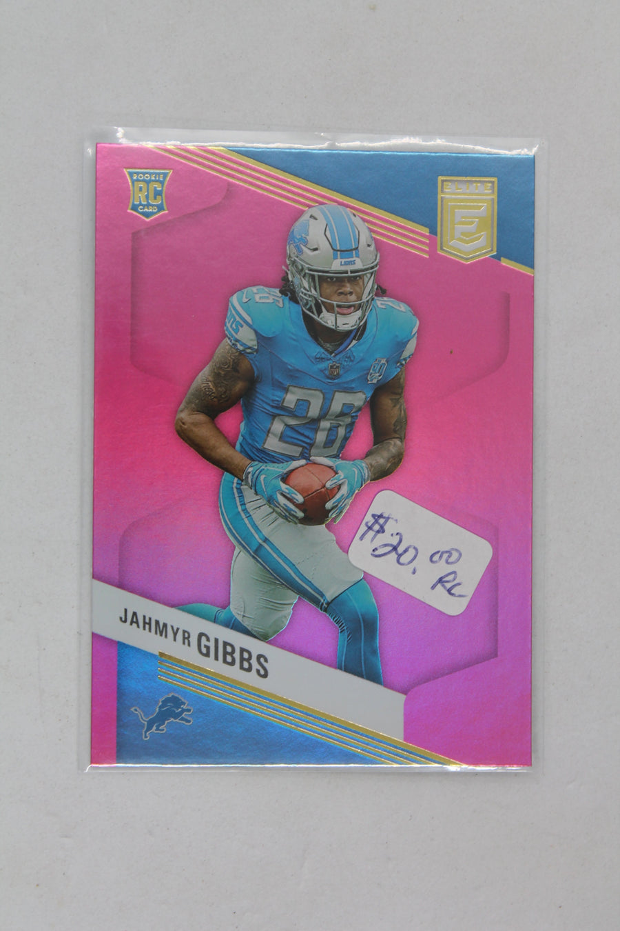 Jahmyr Gibbs 2023 Panini Donruss Elite Pink Rookies - Rookie Card
