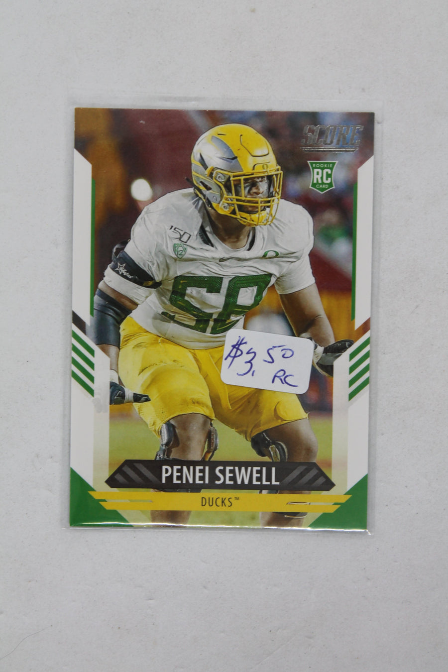 Penei Sewell Panini Score Rookies Rookie Card