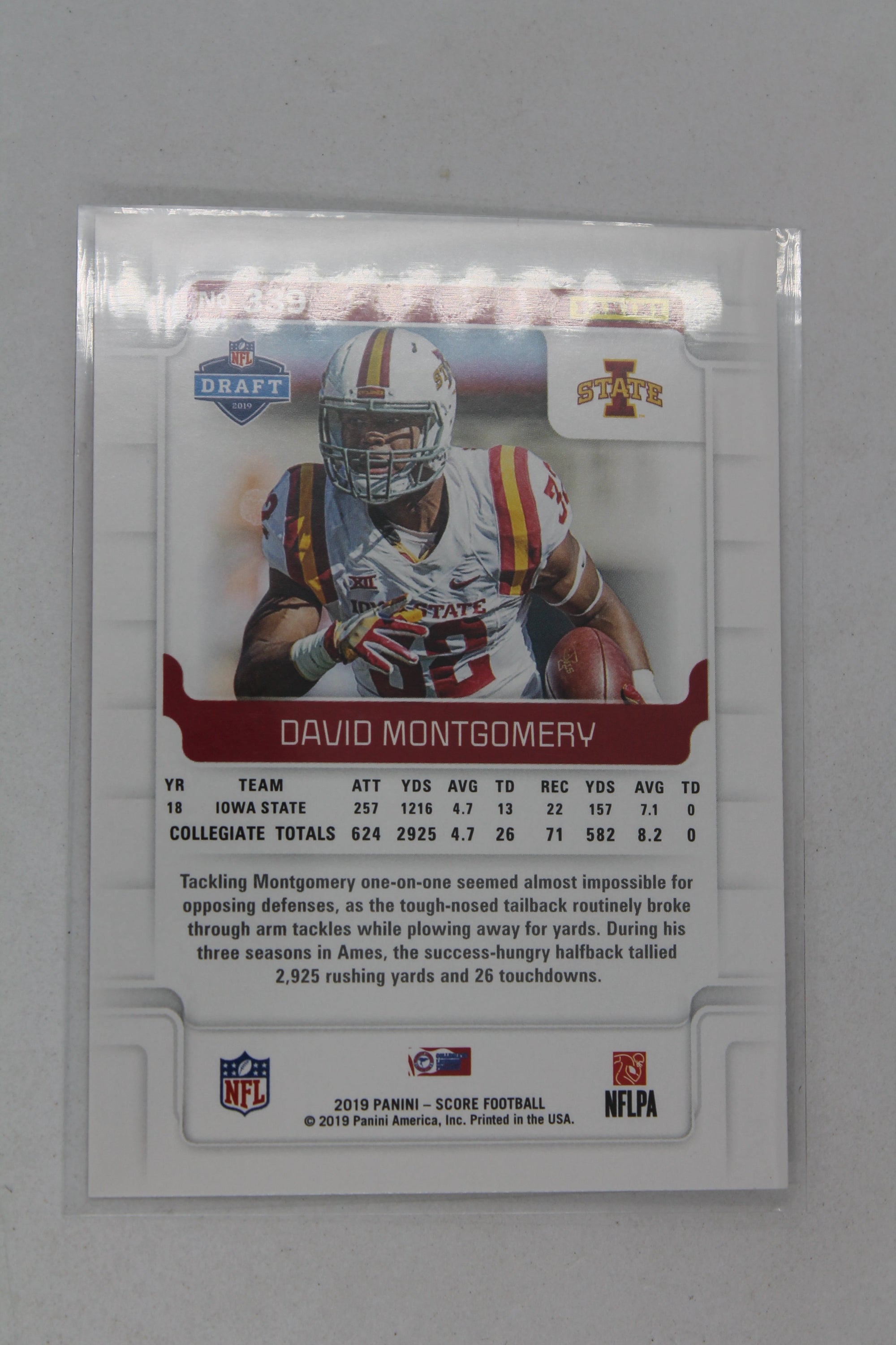 David Montgomery 2019 Score - Red Rookies - Rookie Card