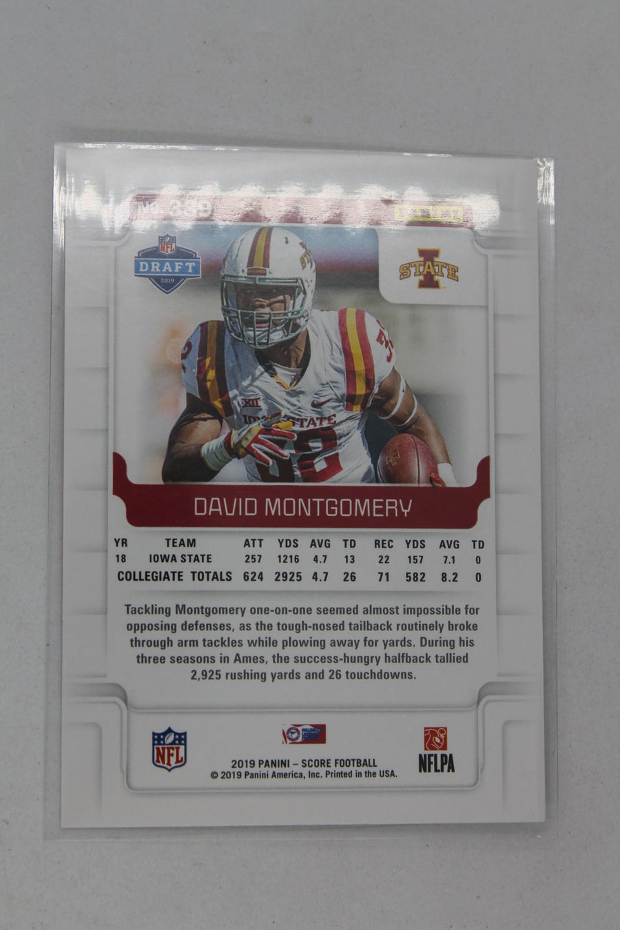 David Montgomery 2019 Score - Red Rookies - Rookie Card