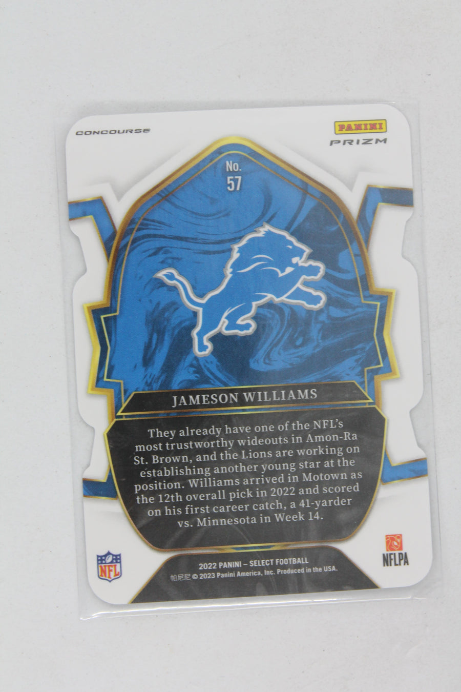 Jameson Williams 2022 Panini Zenith Retail Rookies Rookie Card