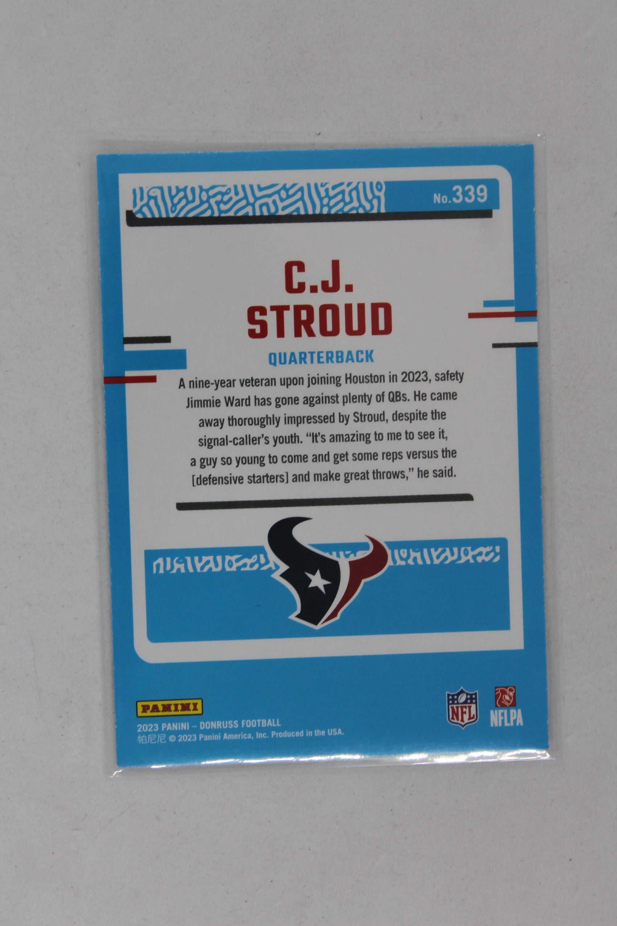C.J. Stroud 2023 Panini Donruss - Rated Rookie - Rookie Card