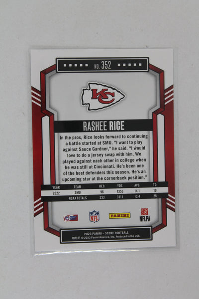 Rashee Rice 2023 Score Rookies Rookie Card