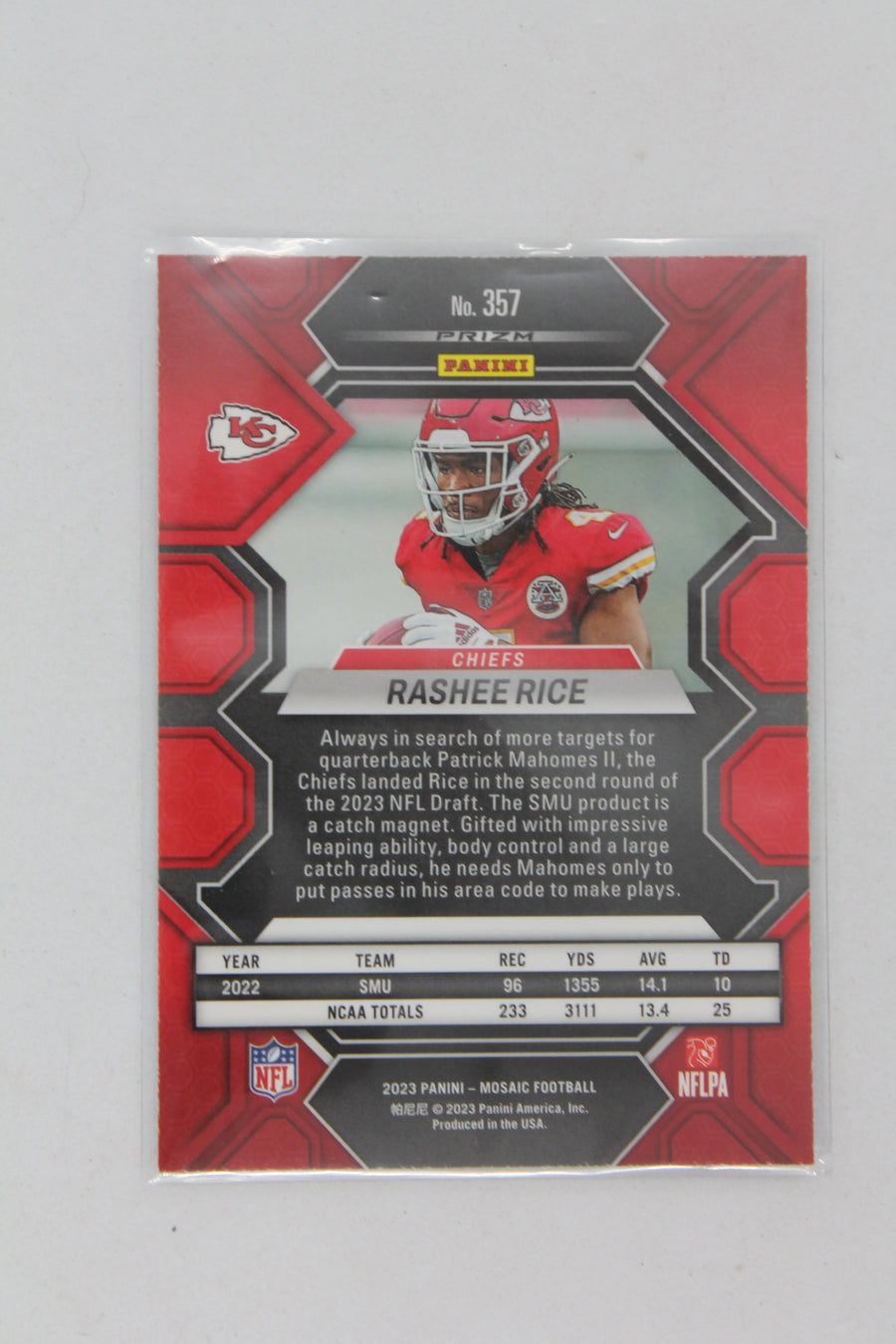 Rashee Rice 2023 Panini Mosaic Rookies Rookie Card