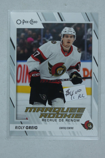 Ridly Greig 2023-24 O-Pee-Chee Marquee Rookie Rookie Card