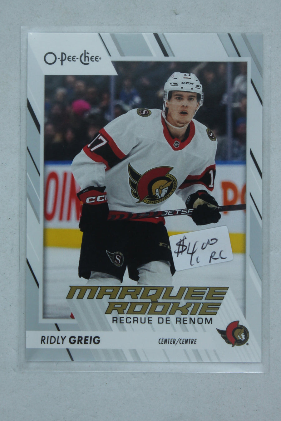 Ridly Greig 2023-24 O-Pee-Chee Marquee Rookie Rookie Card