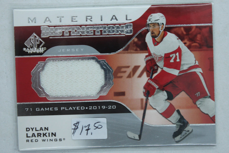 Dylan Larkin 2020-21 Upper Deck SP Game Used Jersey Card