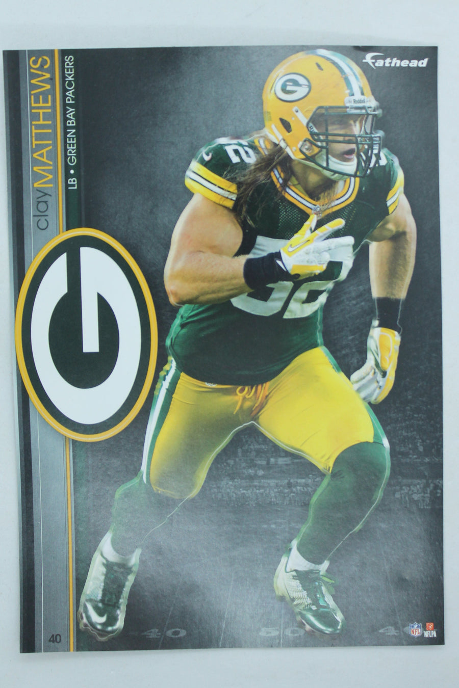 NFL Green Bay Packers Clay Matthews 2013 Fathead Tradeables (5 inches x 7 inches)