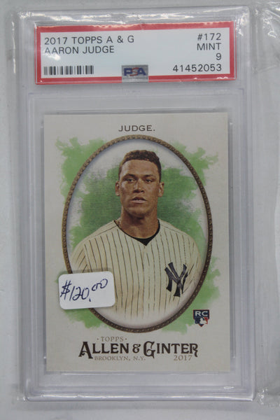 Aaron Judge Rookie Card 2017 Topps Allen & Ginter's - Graded PSA 9
