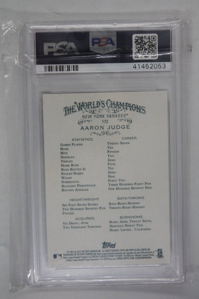 Aaron Judge Rookie Card 2017 Topps Allen & Ginter's - Graded PSA 9