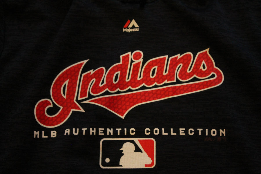 MLB Cleveland Indians Majestic Men's Authentic Collection Hoodie