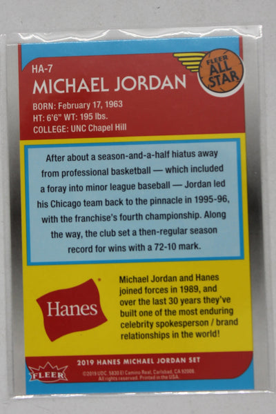 Michael Jordan 2019 Fleer Hanes Michael Jordan - All-Star Inserts #HA-7