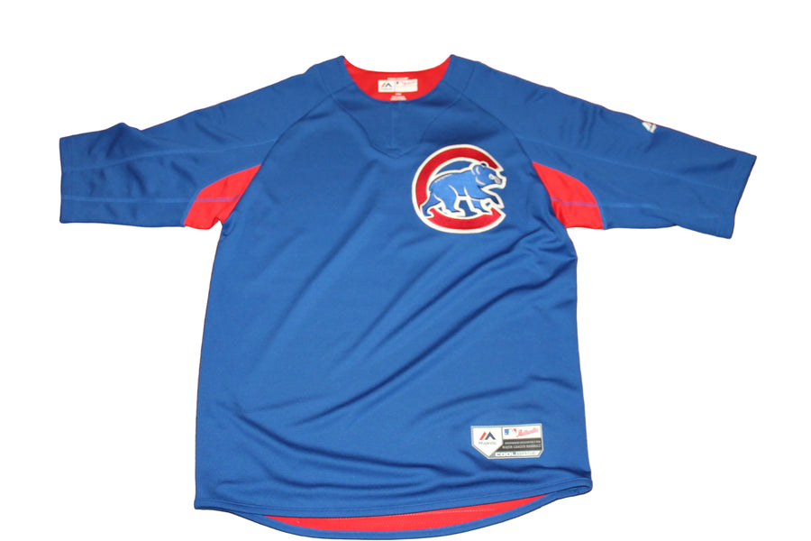 MLB Chicago Cubs Men's Majestic Cool Base 3/4 Sleeve Trainer