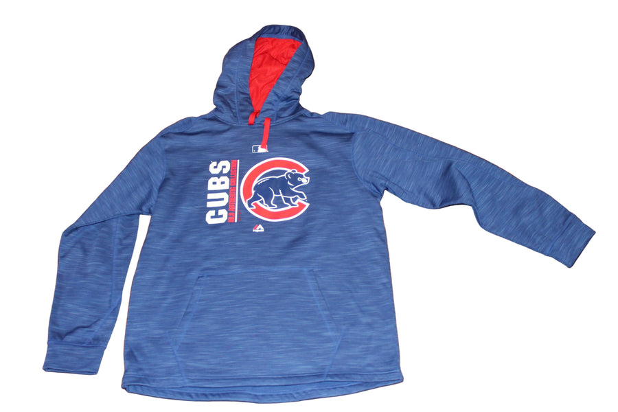 MLB Chicago Cubs Majestic Men's Authentic Collection Cub Hoodie - Large