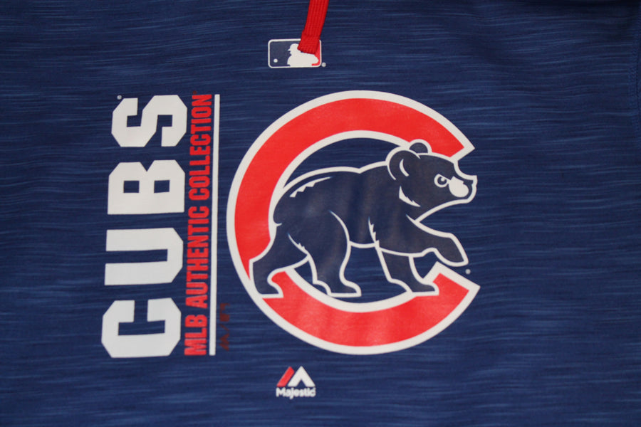 MLB Chicago Cubs Majestic Men's Authentic Collection Cub Hoodie - Large