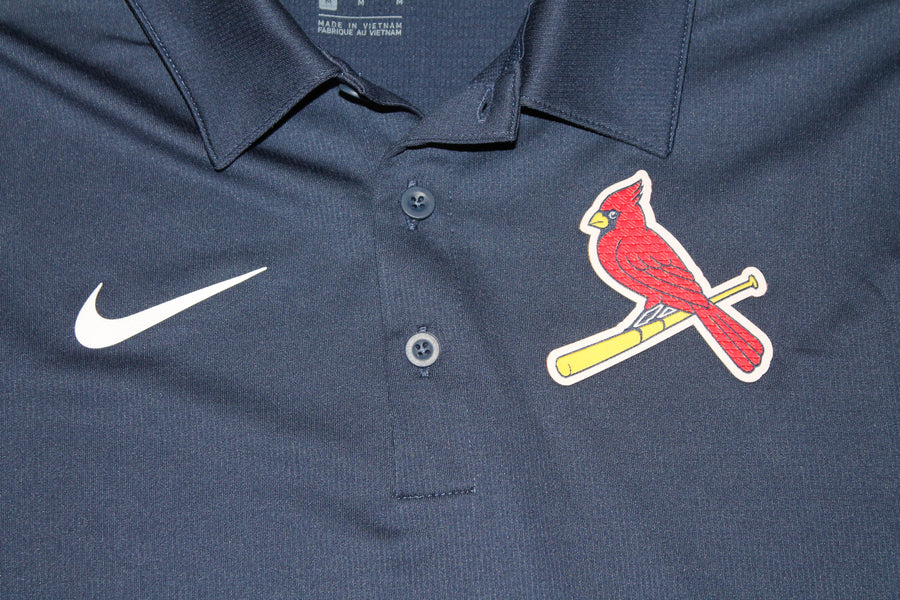MLB St. Louis Cardinals Men's Nike Dri-Fit Golf Shirt - Blue