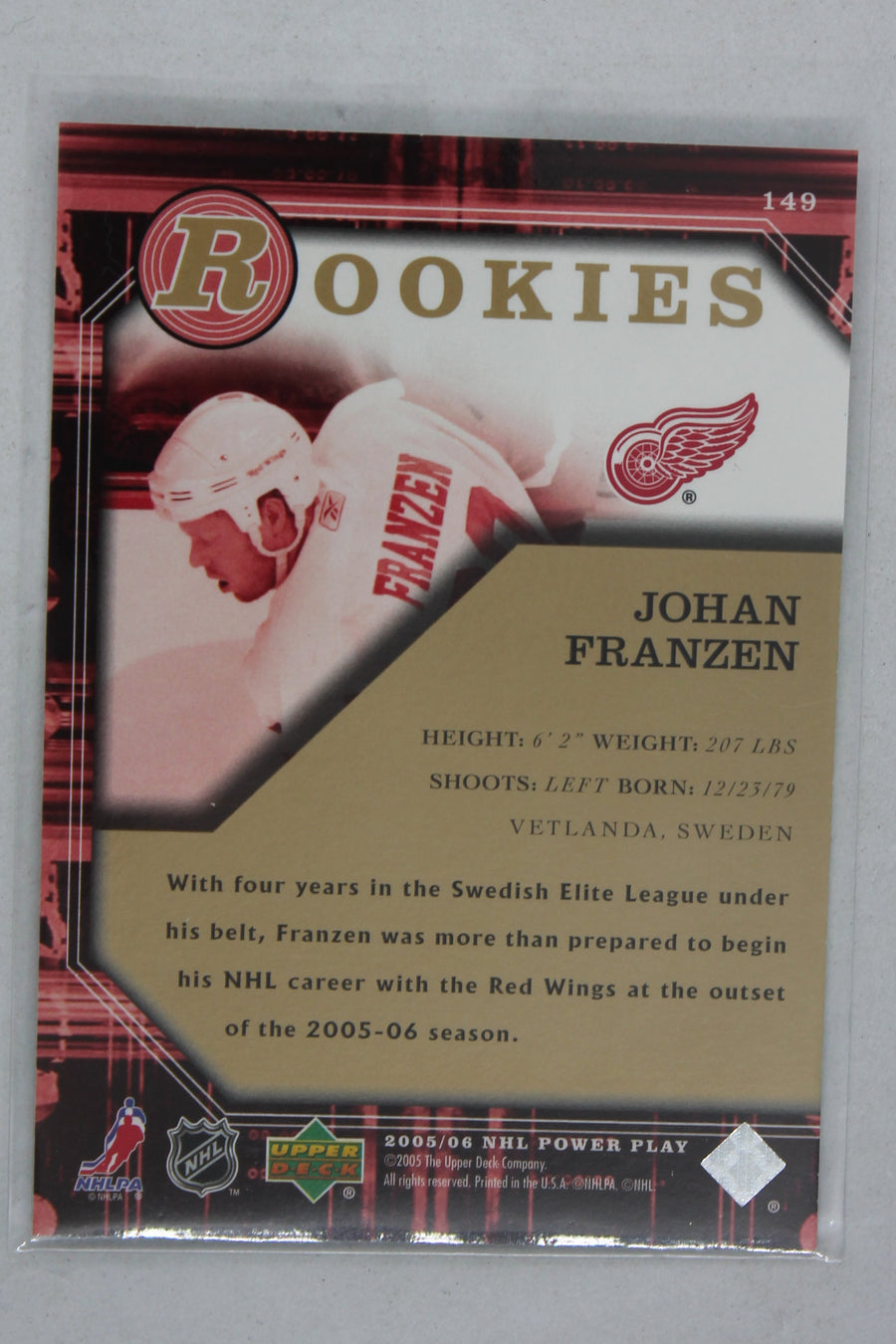Johan Franzen 2005-06 Upper Deck Power Play - Rookies - Rookie Card