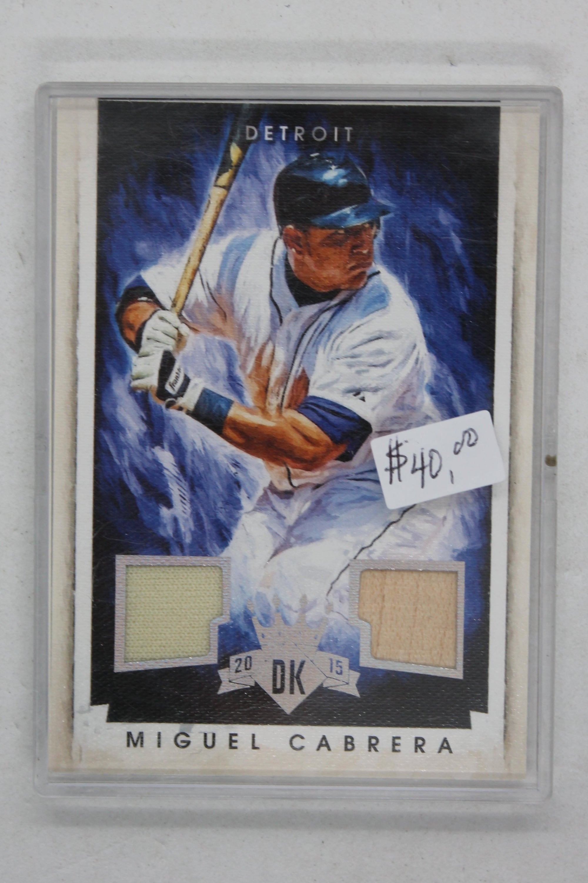 Miguel Cabrera 2015 Panini Diamond Kings Framed Materials - Jersey/Bat Card #26/99