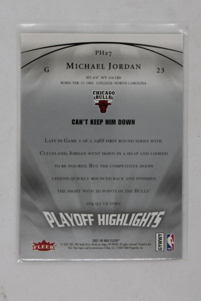 Michael Jordan 2007-08 Fleer Michael Jordan - Box Set Playoff Highlights #PH27