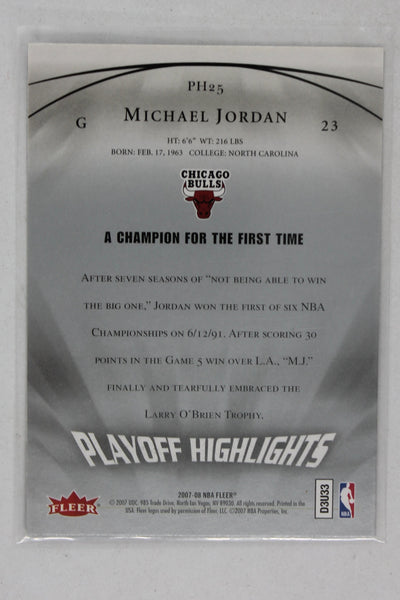 Michael Jordan 2007-08 Fleer Michael Jordan - Box Set Playoff Highlights #PH25