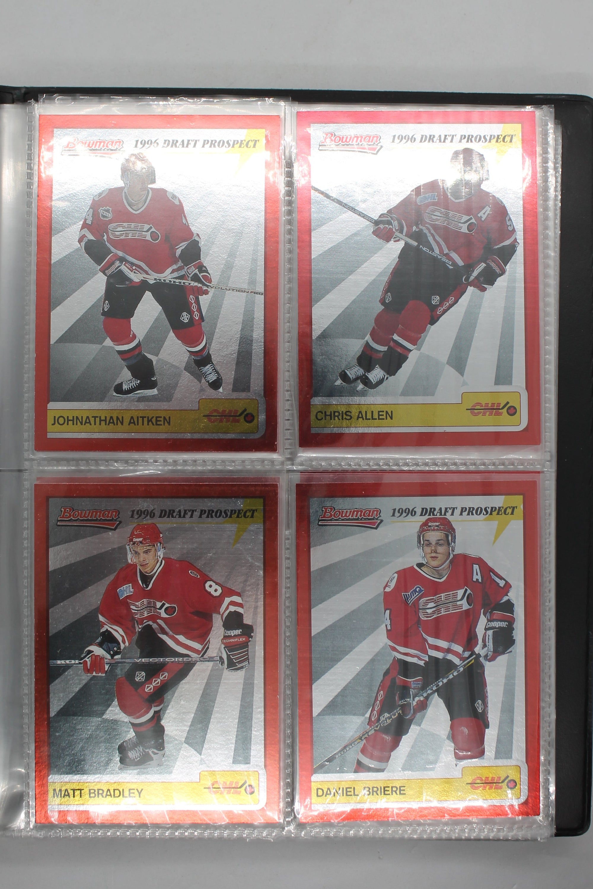 1995-96 Bowman Draft Prospects Hockey Set with Blenheim's Chris Allen - Set of 40 Cards