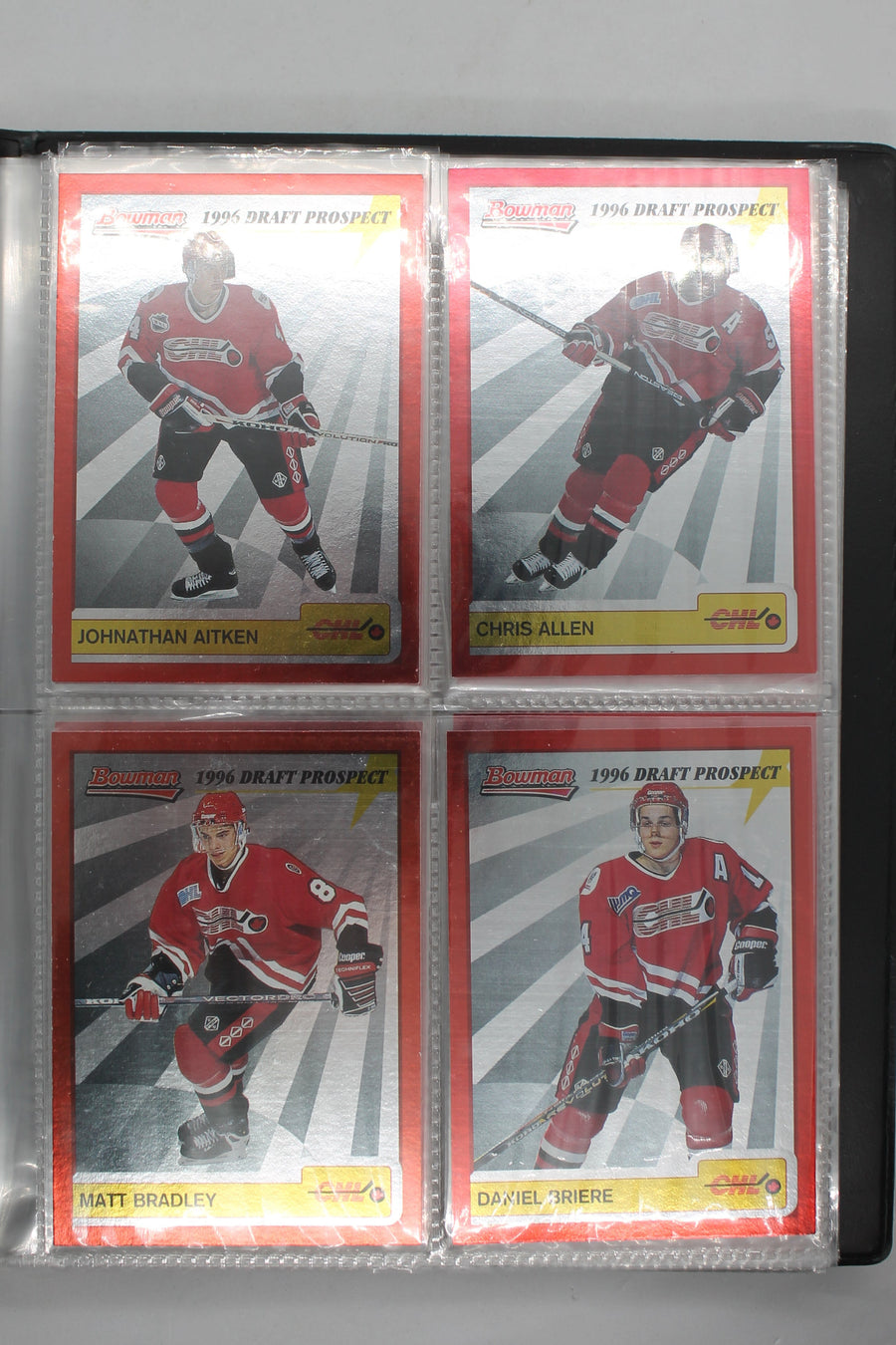 1995-96 Bowman Draft Prospects Hockey Set with Blenheim's Chris Allen - Set of 40 Cards