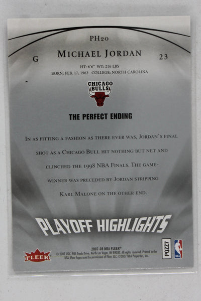 Michael Jordan 2007-08 Fleer Michael Jordan - Box Set Playoff Highlights #PH20