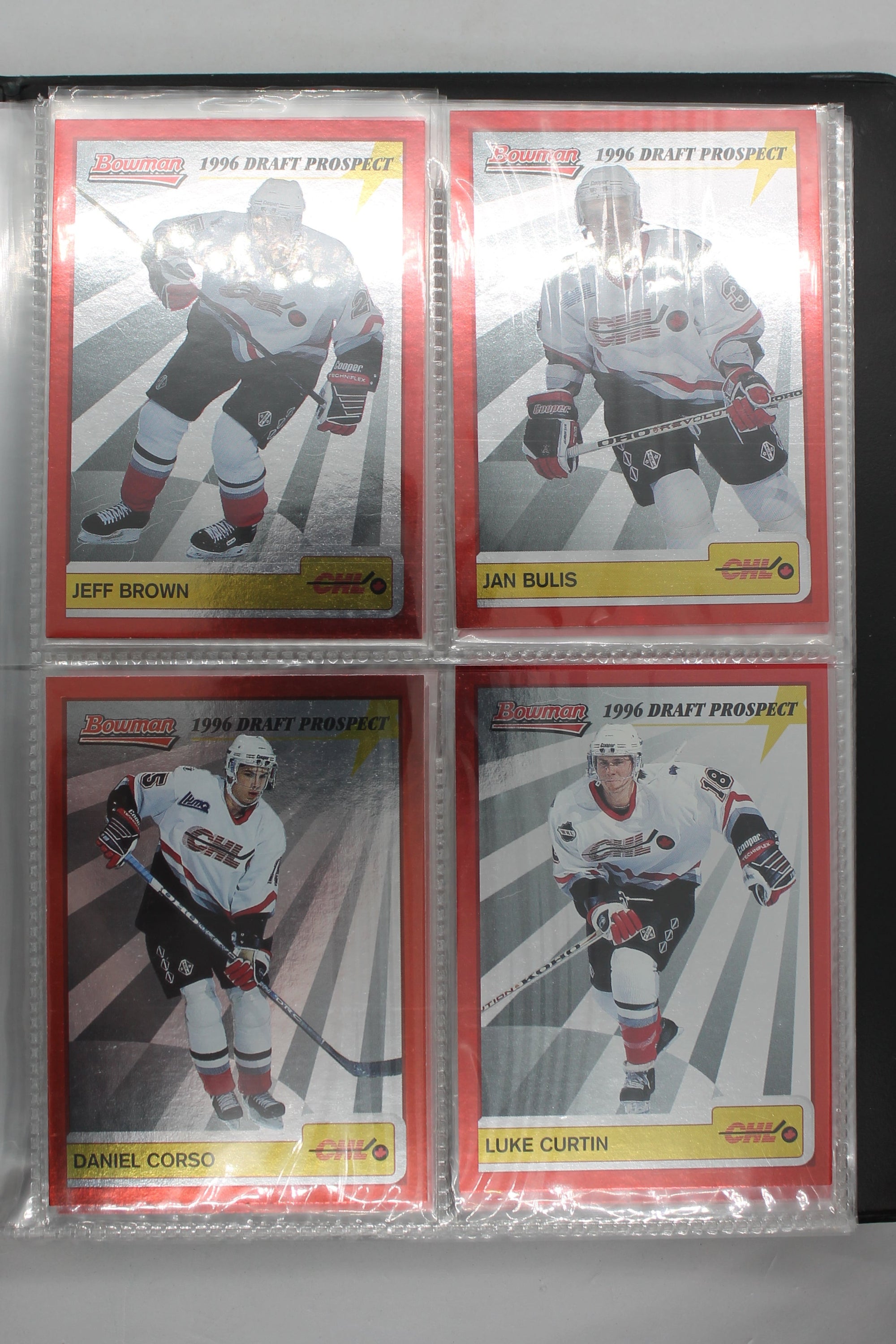 1995-96 Bowman Draft Prospects Hockey Set with Blenheim's Chris Allen - Set of 40 Cards