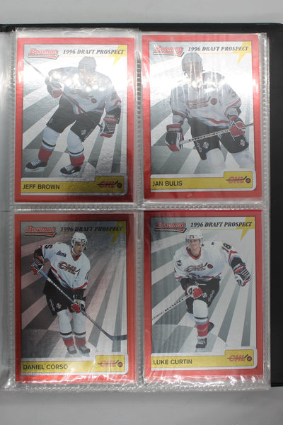 1995-96 Bowman Draft Prospects Hockey Set with Blenheim's Chris Allen - Set of 40 Cards