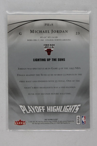 Michael Jordan 2007-08 Fleer Michael Jordan - Box Set Playoff Highlights #PH18