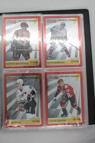 1995-96 Bowman Draft Prospects Hockey Set with Blenheim's Chris Allen - Set of 40 Cards