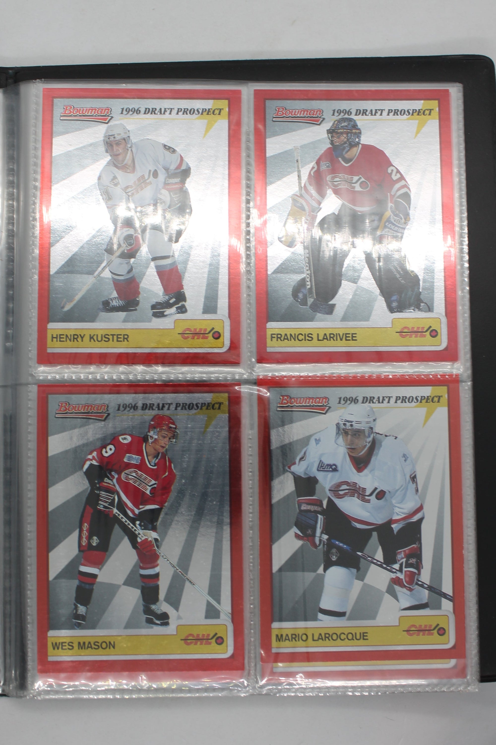 1995-96 Bowman Draft Prospects Hockey Set with Blenheim's Chris Allen - Set of 40 Cards