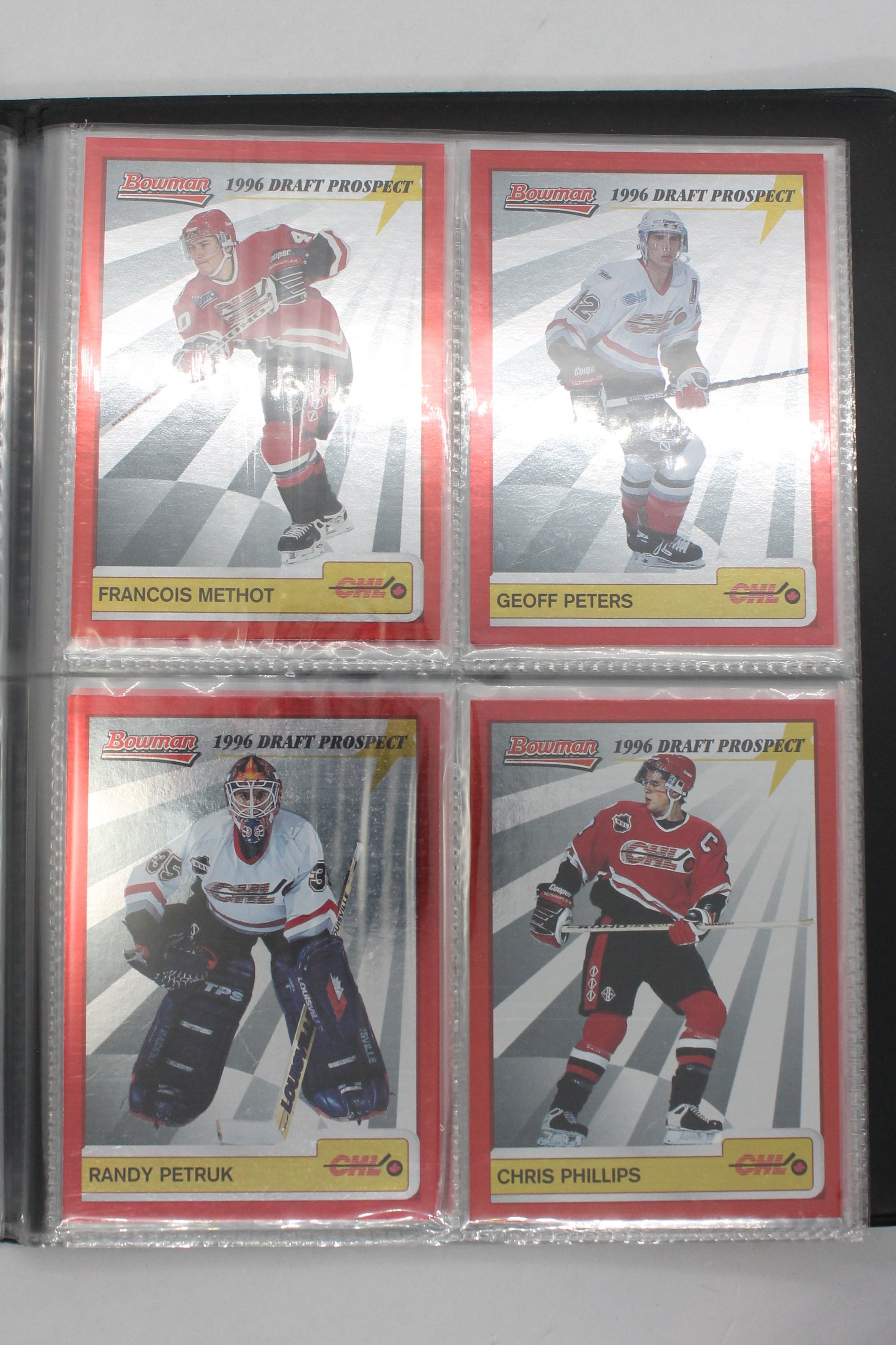 1995-96 Bowman Draft Prospects Hockey Set with Blenheim's Chris Allen - Set of 40 Cards