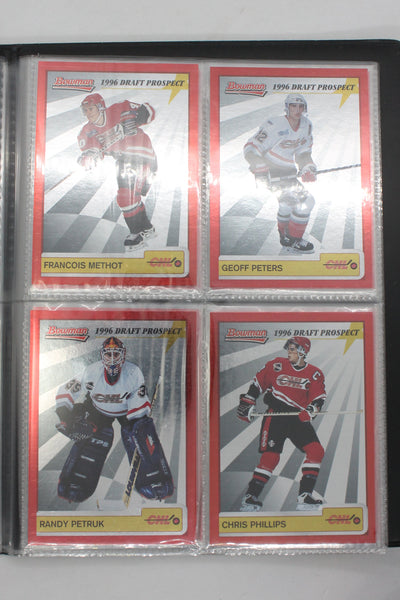 1995-96 Bowman Draft Prospects Hockey Set with Blenheim's Chris Allen - Set of 40 Cards
