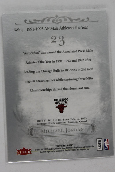 Michael Jordan 2007-08 Fleer Michael Jordan - Box Set Award Winners #AW14