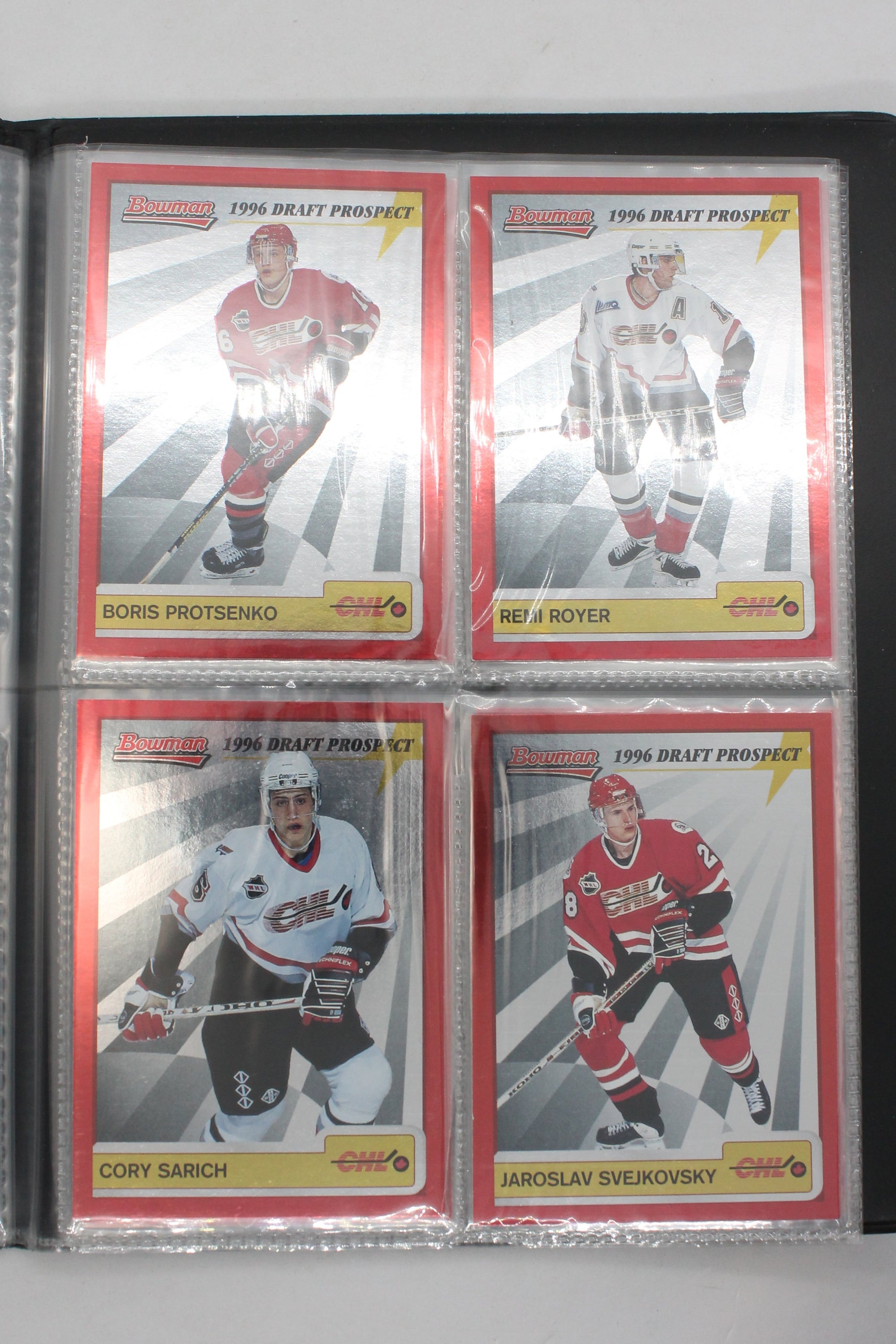 1995-96 Bowman Draft Prospects Hockey Set with Blenheim's Chris Allen - Set of 40 Cards