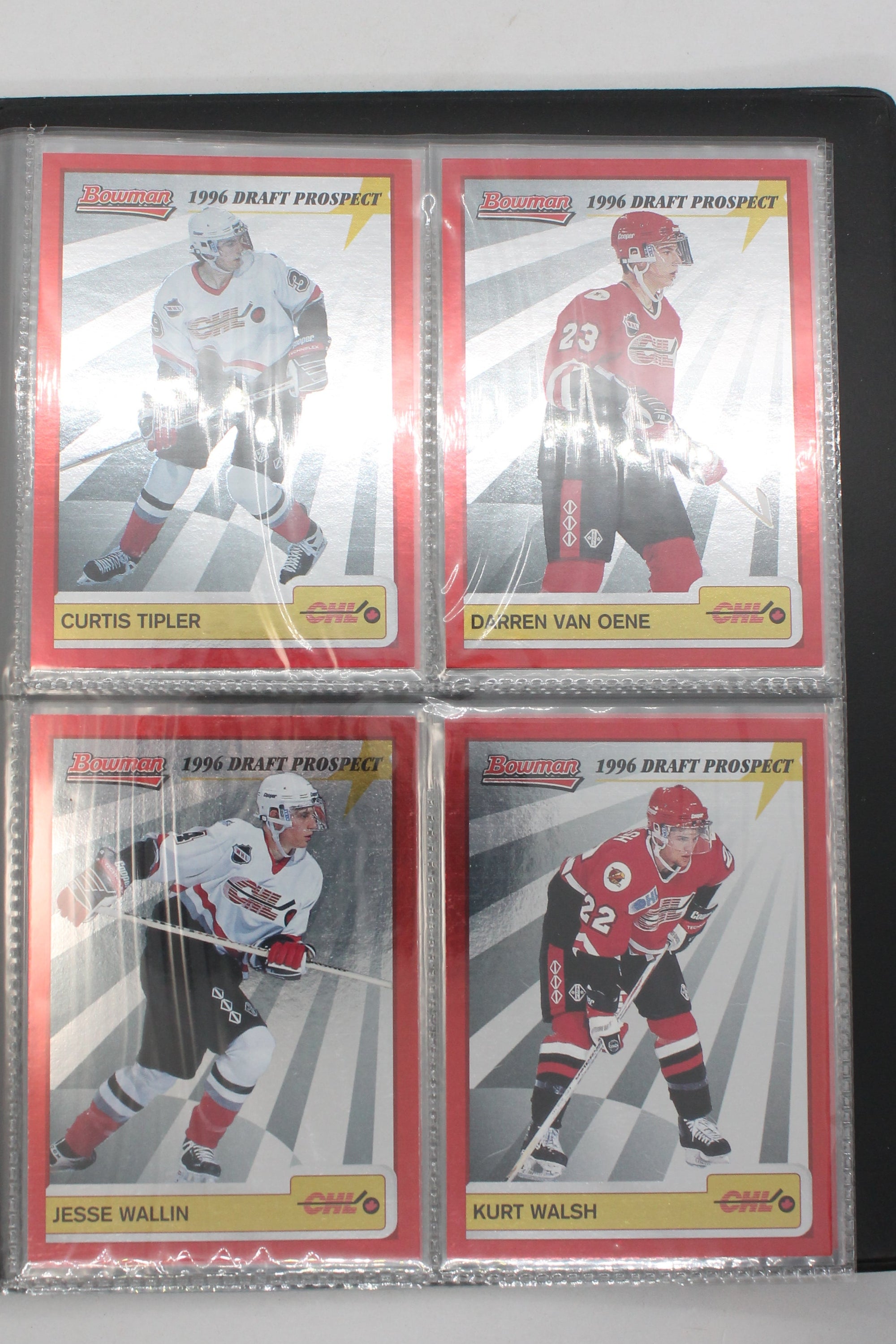 1995-96 Bowman Draft Prospects Hockey Set with Blenheim's Chris Allen - Set of 40 Cards